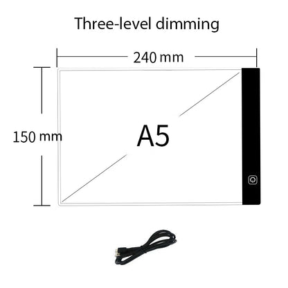 LED Photocopying Table Drawing Board Children's Light-transmitting Copying Table Brightness Adjustable Copy Board Painting Toys