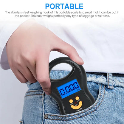 Portable 50Kg Electronic Scale High-precision Spring Scale LCD Digital Hanging Scale BackLight Fishing Weights 0.01kg Error