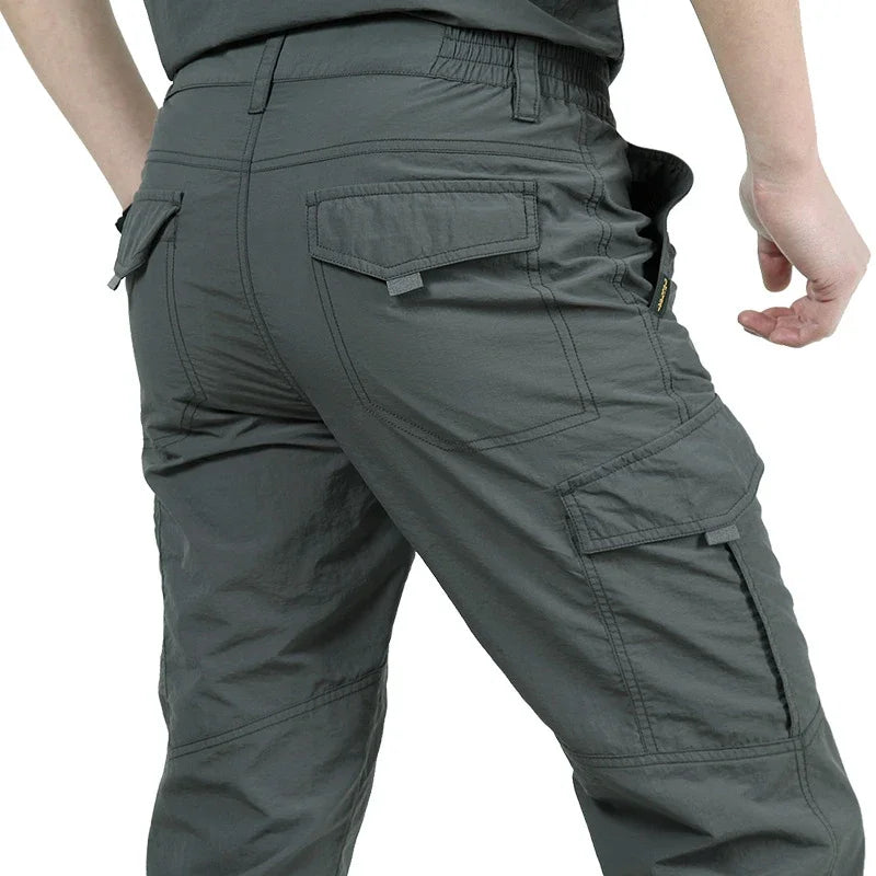 Mens Cargo Pants Multi Pocket Casual Training Pants Waterproof Wear Resistant City Work Trousers Outdoor Overalls Bottoms