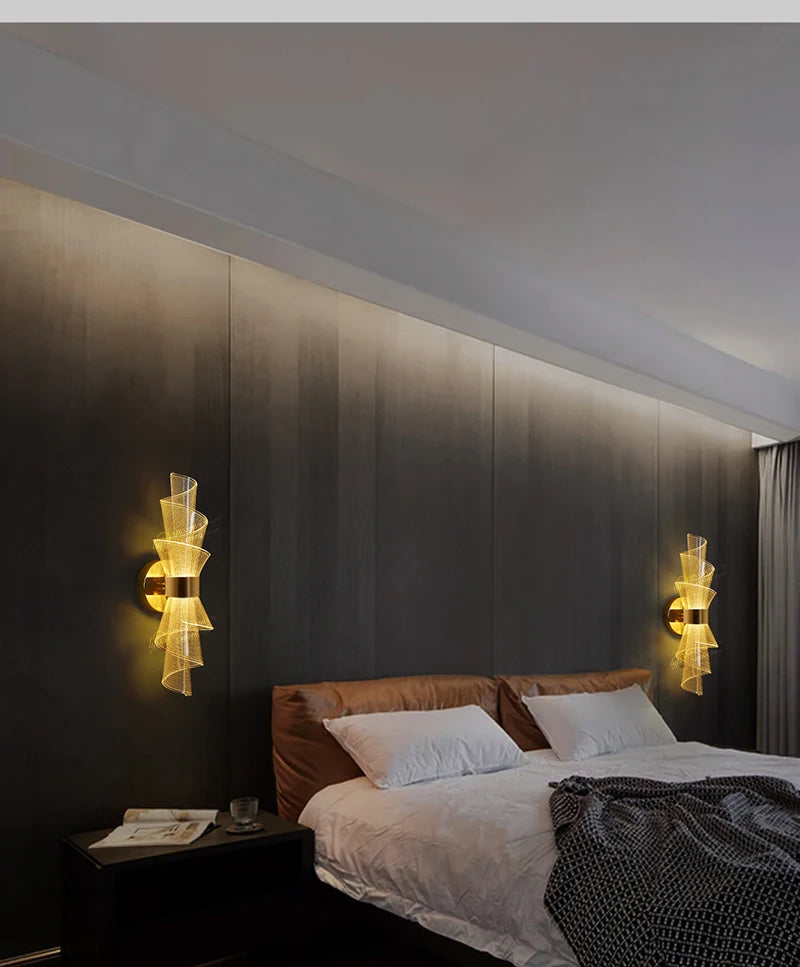 Nordic LED Wall Light Sconce Interior Lighting Lamps For Home Living Room Bedroom Study Corridor Decoration Bedside Wall Lamp