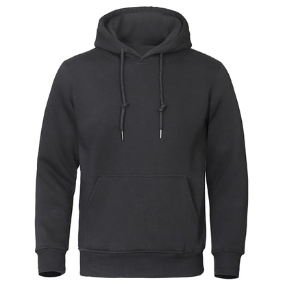 Men's Hoodies Brand Oversize Sweatshirts Soft Loose Tracksuit Never Give Up Print Autumn Winter  Fleece Pullover Hooded  Men's