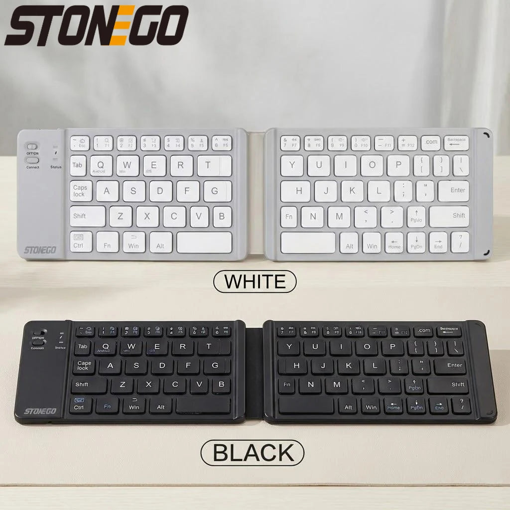 Foldable Bluetooth Keyboard Portable Wireless Rechargeable Ultra Slim Silent Key Board for Mobile Phone Accessories