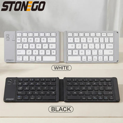 Foldable Bluetooth Keyboard Portable Wireless Rechargeable Ultra Slim Silent Key Board for Mobile Phone Accessories
