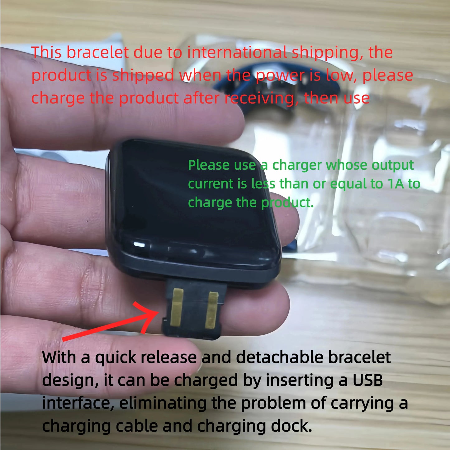HOMEFISH Smart Fitness Tracker Bracelet with Color Screen Health Reminders Exercise Step Counting Information Notifications
