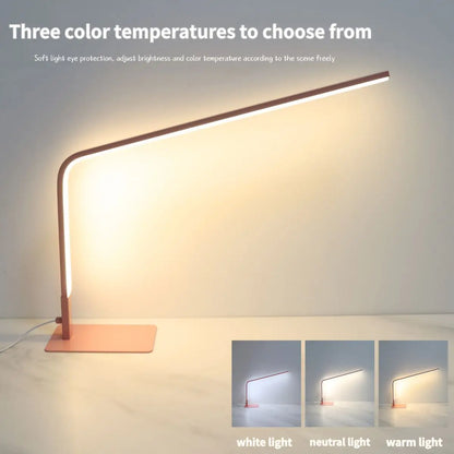 USB powered LED reading desk lamp with eye protection design, adjustable brightness and color change, suitable for home office a