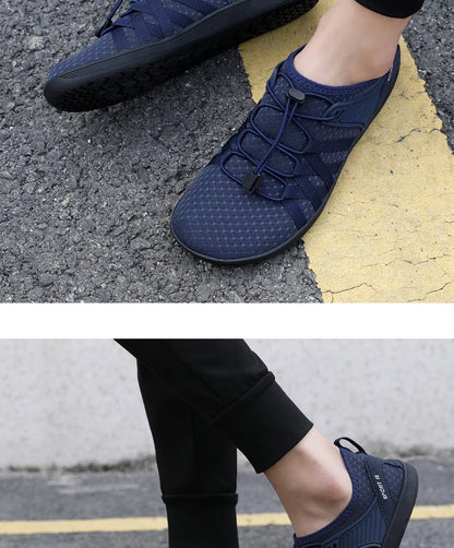 New Minimalist Shoes for Men Wide Toe Barefoot Casual Sneakers Women Mesh Breathable Unisex Sneakers Lightweight Walking Shoes