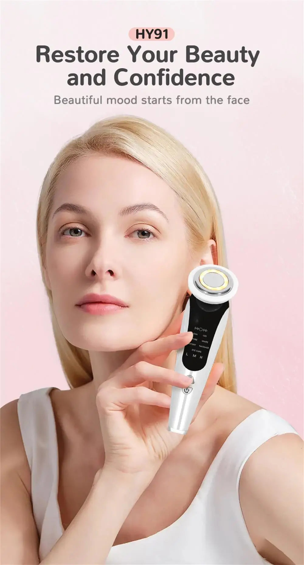 Facial Device Massager Machine Home Use Face Neck Skin Care Firming Equipment Tightening Rejuvenation Lifting Beauty Instrument