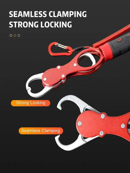 Fishing Lip Gripper Fish Plier Hand Grip Portable Aluminum Alloy Fishing Grip Hook Gripper With Weight Scale Fishing Accessories