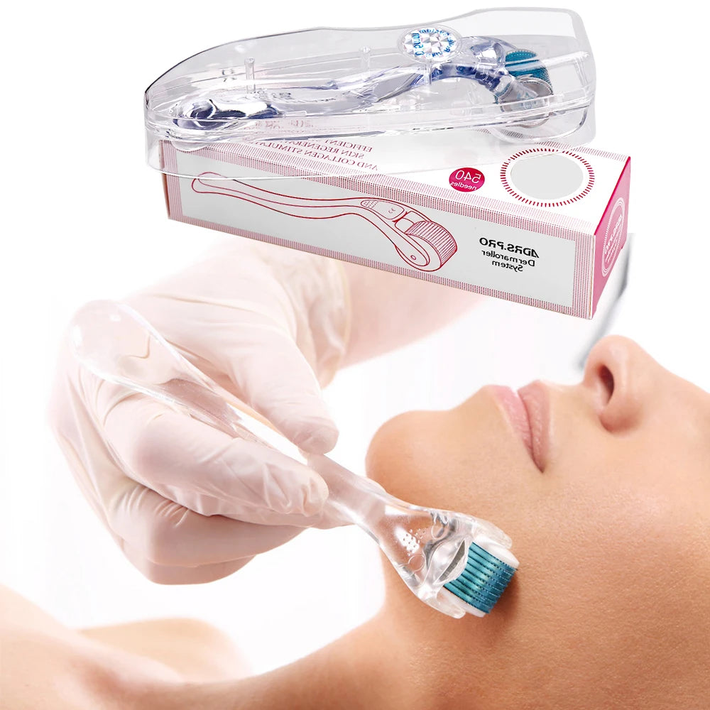 1Pcs Derma Roller 0.2/0.25/0.3mm for Hair Beard Grow Titanium 540 Microneedles Cosmetic Beauty Facial Device for Women and Man