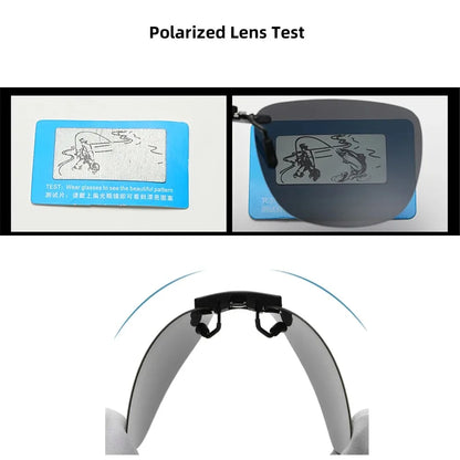 Men Driving Clip On Sunglasses for Myopia Eyeglasses Vintage Women Square Night Vision Fishing UV400 Sun Glasses