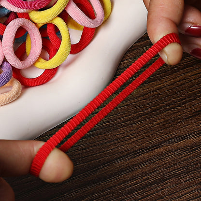 50/100Pcs Hair Bands for Children Colorful Nylon Scrunchie Hair Ties Rubber Band Kids Elastic Hair Leagues Girl Hair Accessories