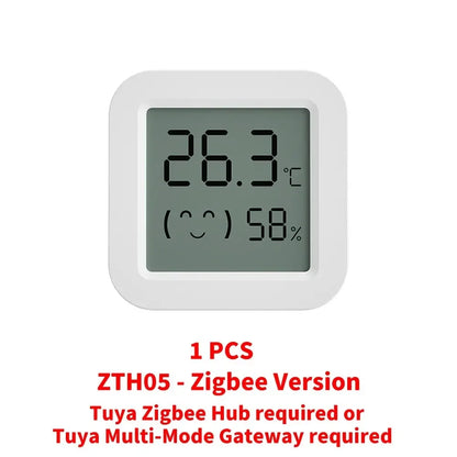 Tuya Zigbee Temperature Humidity Sensor Mini LCD Digital Display SmartLife APP Remote Monitoring Indoor Thermometer Hygrometer