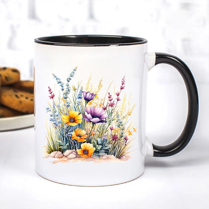 12pcs Spring Wildflower Flower Floral UV DTF Cup Wrap Transfer Sticker Glass Coffee Mugs Decoration Greeting Cards Notebooks