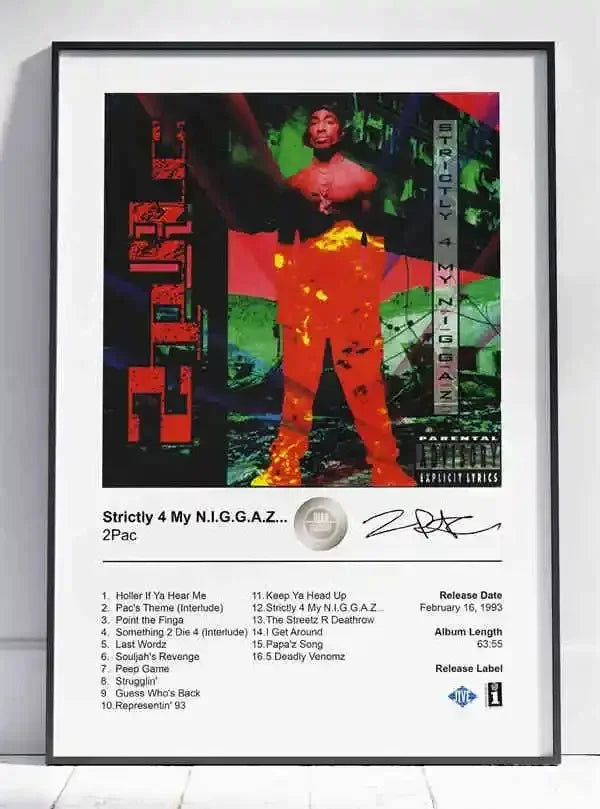 Canvas Painting Wall Art Music Album Cover Aesthetic Pictures Pop Hip Hop Rapper Tupac Posters For Room Modern Home Decor