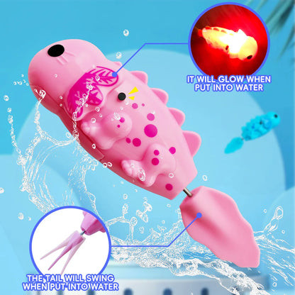 Children's Holiday Gift Bath Electronic Interactive Toy Light Swimming Fishing Simulation Color Pet Fish