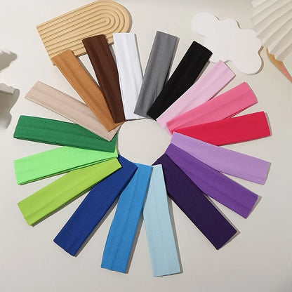 Elastic Hair Band Fashion Headbands Solid Color Knitted Sports Running Fitness Yoga Hair Bands Makeup Hair Accessories For Women