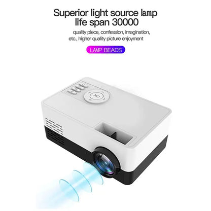 J15 Pro Led Mini Projector for Home Theater 480x360 Pixels 1080P Supported USB Audio Video Mini Beamer-EU Plug