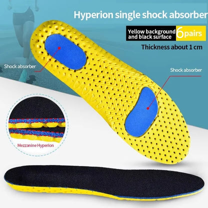 3Pairs Memory Foam Orthopedic Insoles for Feet Shoe Sole Pad Mesh Deodorant Breathable Sneakers Running Cushion for Men Women