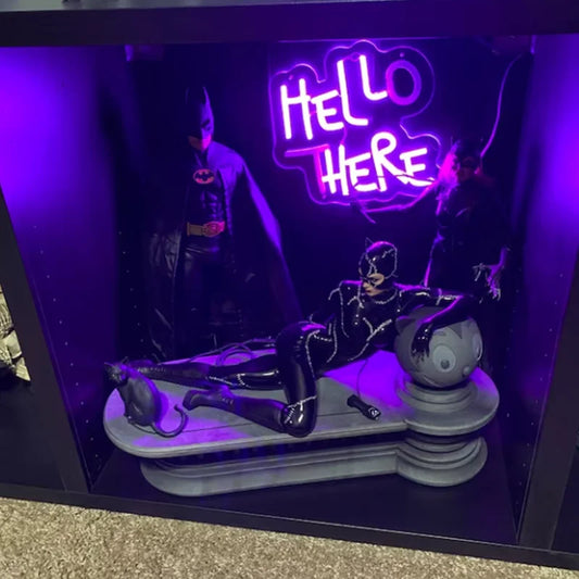 Led Neon Light Hello There, Hell Here Neon Sign,Personalized Gifts, Room Decor Lights, Horror Decor with turned off O & T