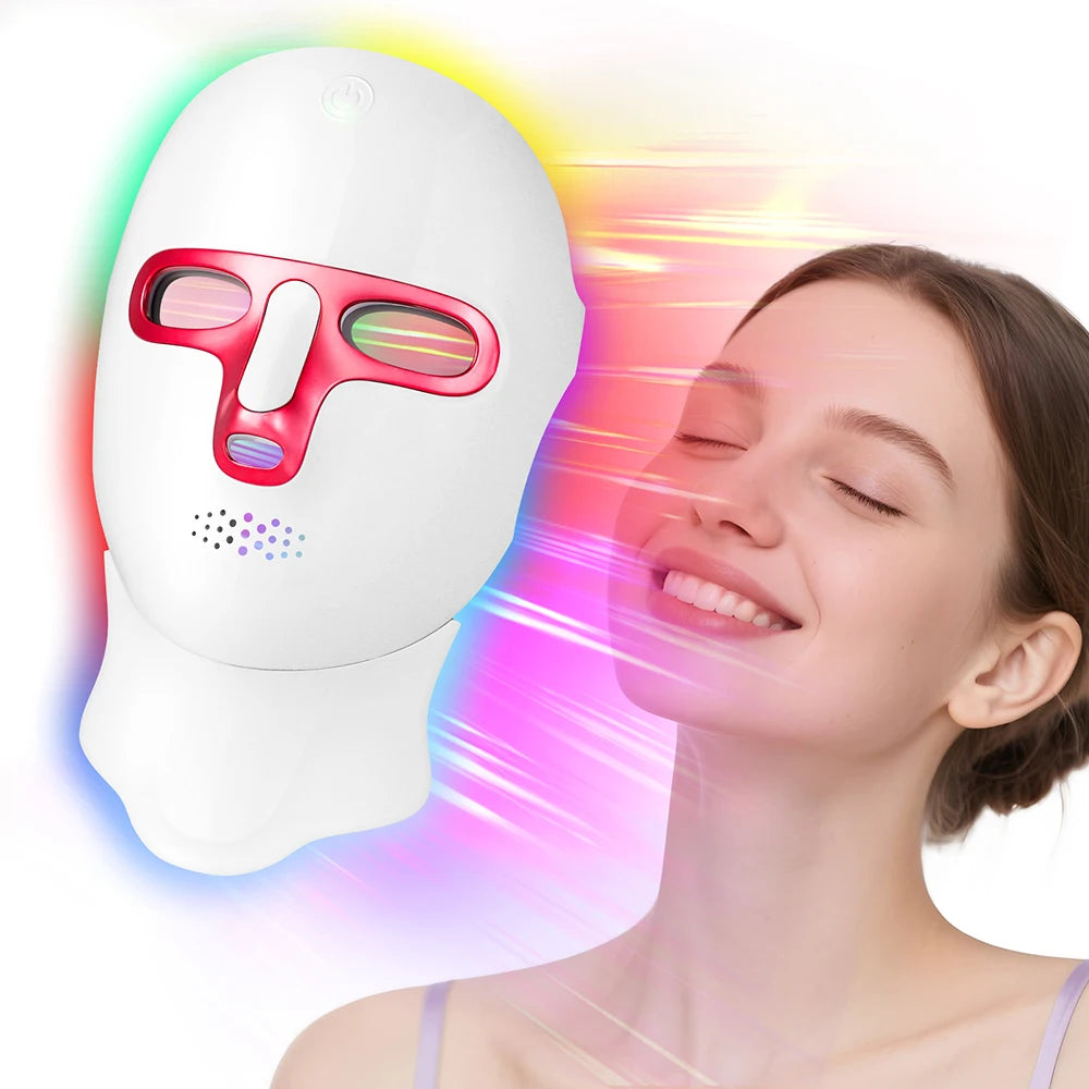 Wireless 7 Color LED Face Mask Portable Photon LED Facial Mask Anti Aging Repair Skin Face Lifting Skin Care Beauty Mask Tool