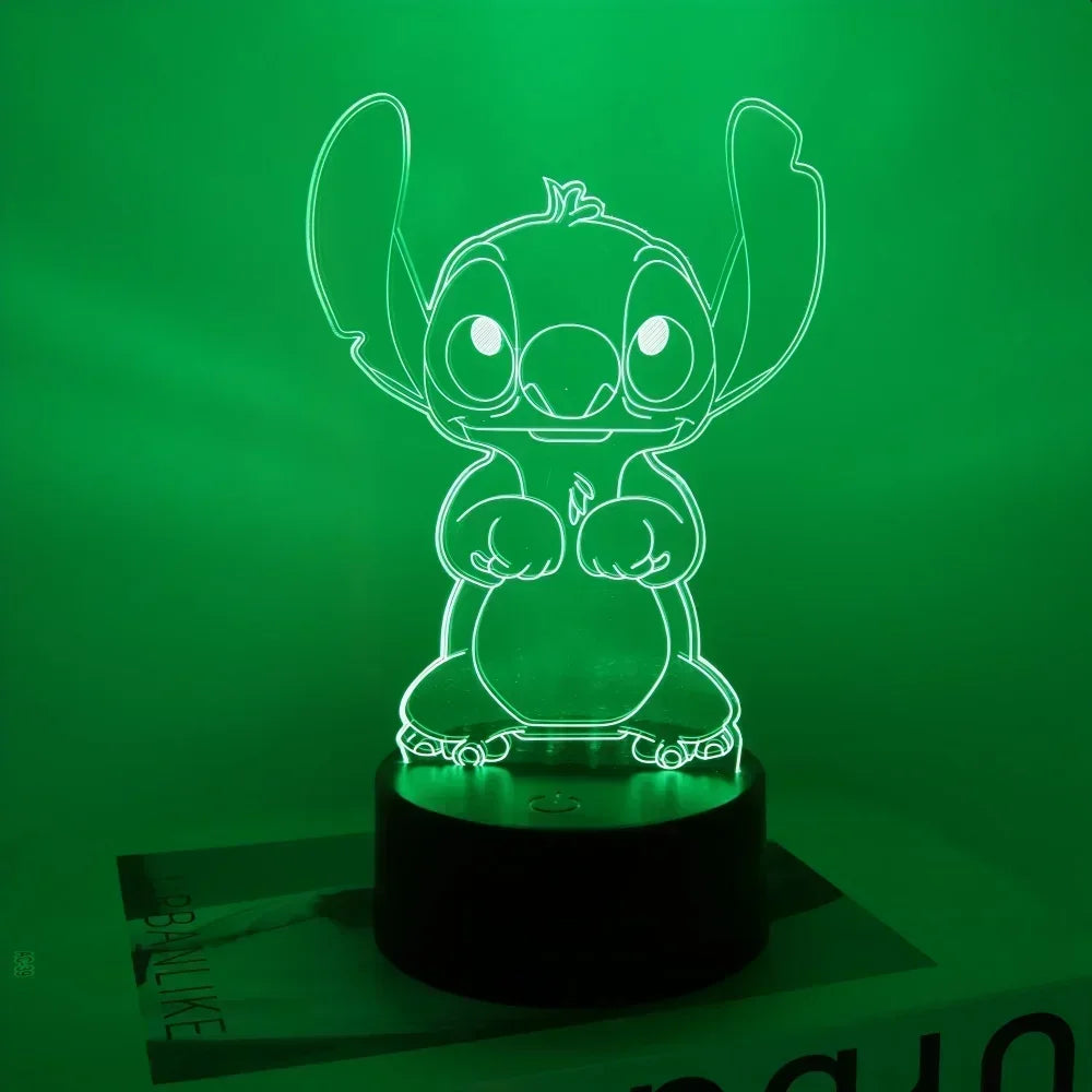 LED Night Light Illusion Stitch Lamps Remote Control Smart Touch Home Room Decor Lamp Christmas Valentine's Day Birthday Gifts