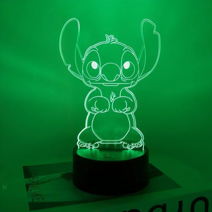 LED Night Light Illusion Stitch Lamps Remote Control Smart Touch Home Room Decor Lamp Christmas Valentine's Day Birthday Gifts
