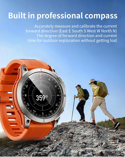 Smart Watch Man Fitness Tracker Miltary Connected NFC Compass Aiweile AW45 Sport Bluetooth Call Siri Dialing Korean Hebrew Games