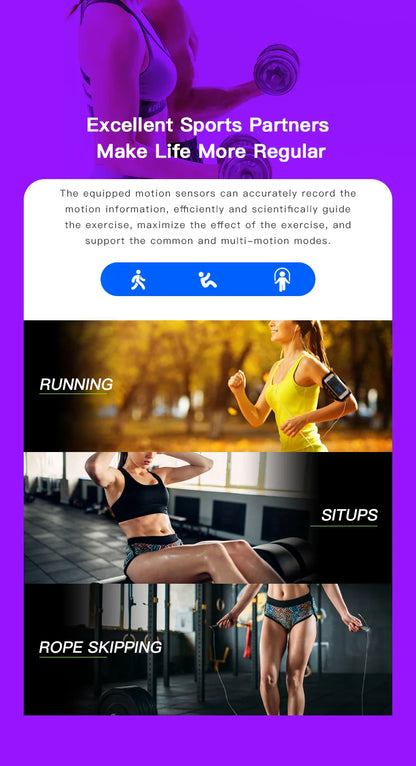HOMEFISH Smart Fitness Tracker Bracelet with Color Screen Health Reminders Exercise Step Counting Information Notifications
