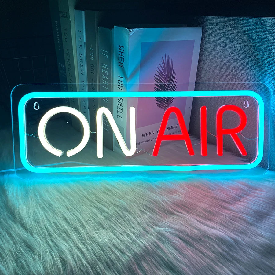 On Air Led Neon Sign, Used For Wall Decor, Game Player Live Broadcast, Music Studio, Recording Studio, Bar, Party Wall Lamp.