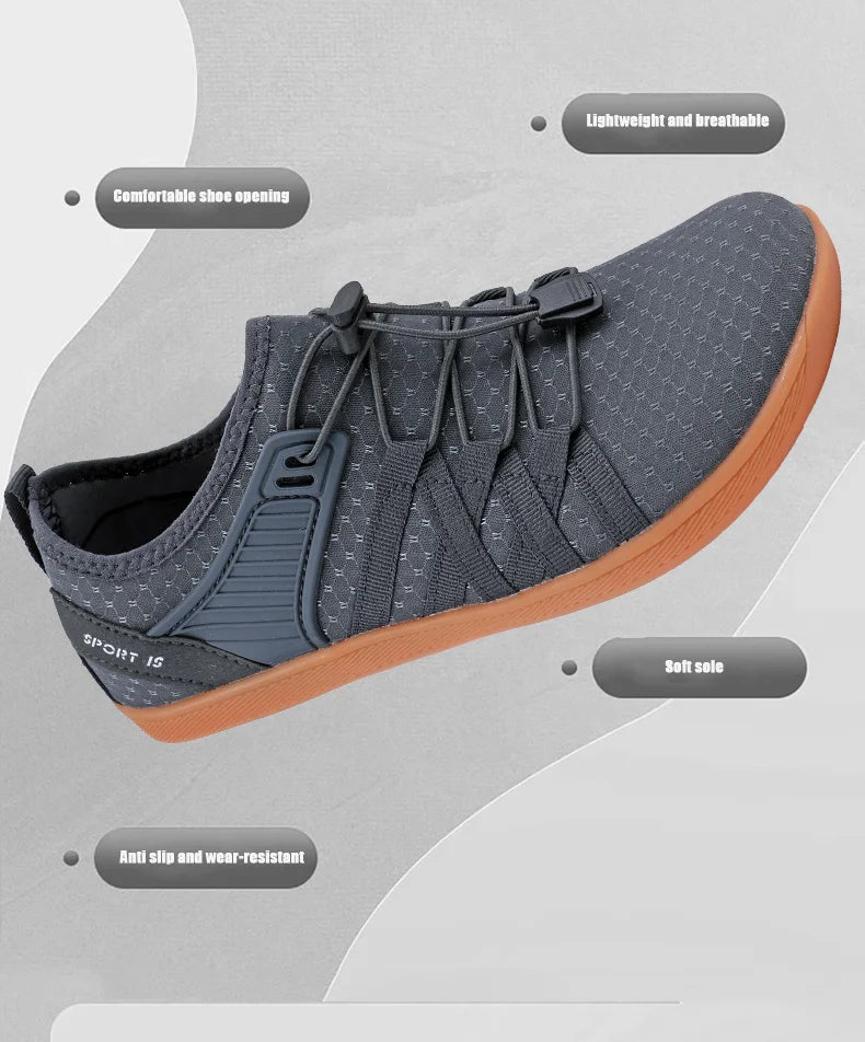 New Minimalist Shoes for Men Wide Toe Barefoot Casual Sneakers Women Mesh Breathable Unisex Sneakers Lightweight Walking Shoes