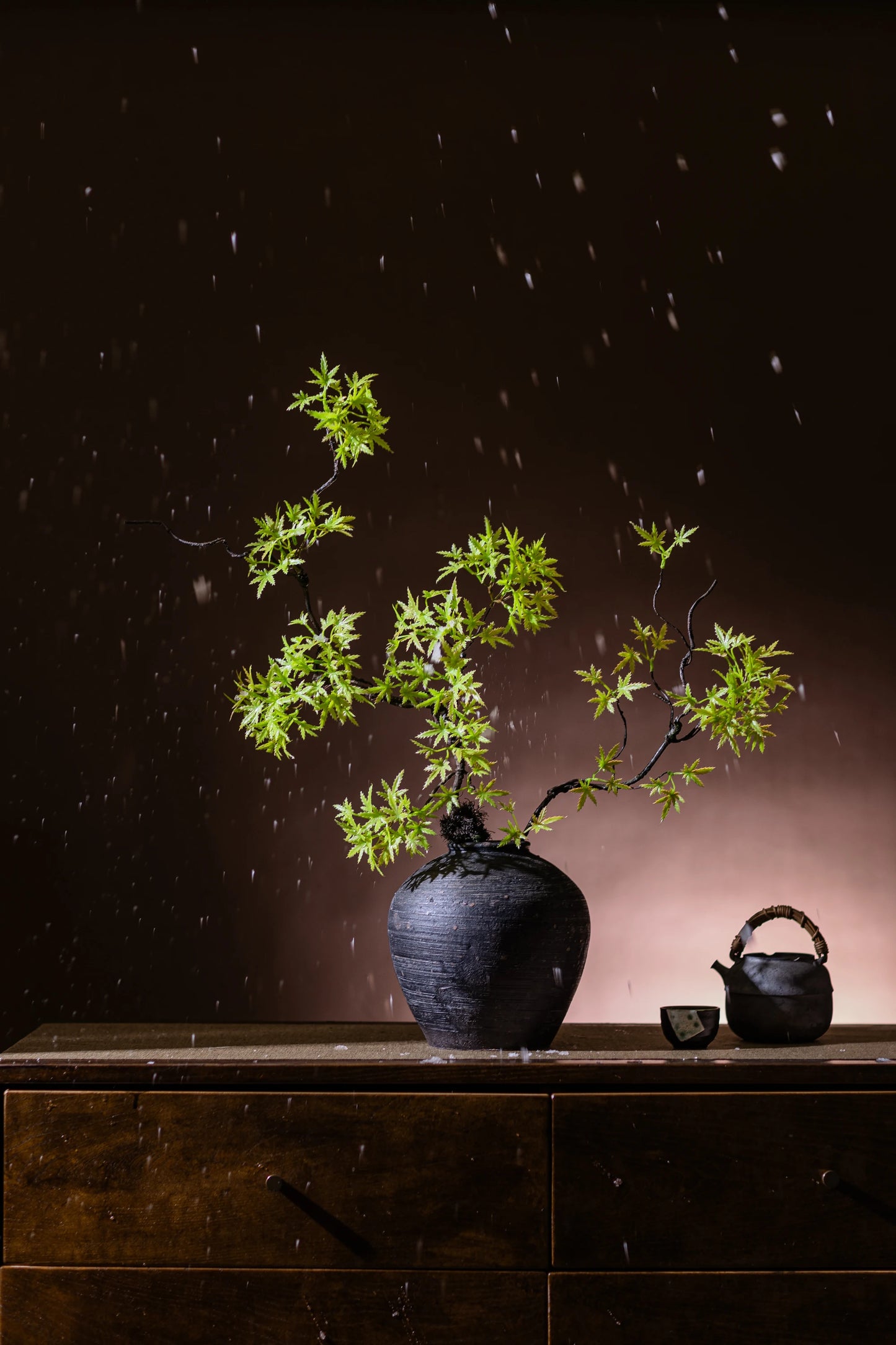Artificial Green Plants To Welcome Guests Pine Maple Leaves Fake Flower New Chinese Style Simulated  Bonsai Flower Decorations
