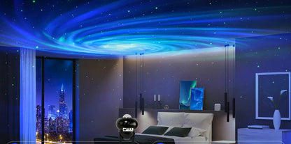 Galaxy Projector 3-in-1 Rgb Music Star Galaxy Movie Night Light with Bluetooth Speaker and White Noise Night Light Suitable for Children's Bedroom Birthday Gift/Player Room/Hard Decoration