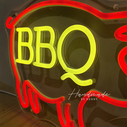 BBQ Led Neon Signs USB Powered Light Up Sign Wall Decor for BBQ restaurant Barbecue Restaurant Man Cave Bar Christmas Party