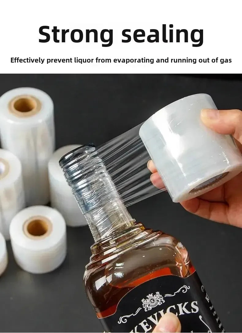 1pc 3cmx1500/6500cm  Leak-Proof Stretchable Wine/Liquor Bottle Seal - Anti-Evaporation, Anti-Aging White Film for Secure Storage