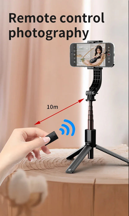 Cellphone Gimbal Stabilizer for Smartphone Mobile 1-Axis Anti Shake Selfie Stick Handheld Video Tripod Phone Holder for iPhone