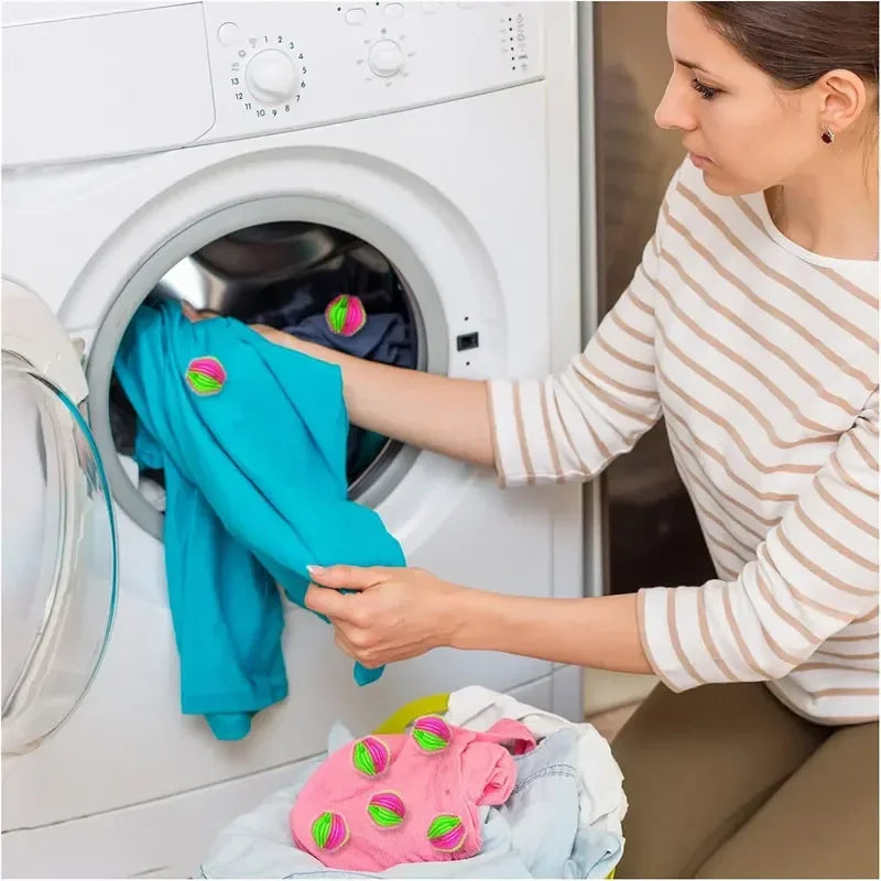 12/6pcs Catch Lint Washing Machine Accessories Hair Removal Device Laundry Balls Can Be Reused Removes Lint From Clothes Ball