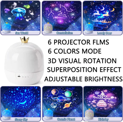 Night Lights Star Galaxy Projector Bedroom Ceiling Star Projector with 360 Rotating for Boys and Girls Birthday Christmas Gifts