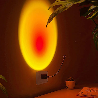 USB Sunset Lamp LED Rainbow Neon Night Light Projector Photography Wall Atmosphere Lighting for Bedroom Room Decor Nightlights