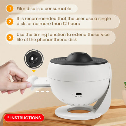 2025 Newest Planetarium Galaxy Star Projector Pro Version, 360° Rotation with Speed Change, HD Image LED Light for Room Ceiling