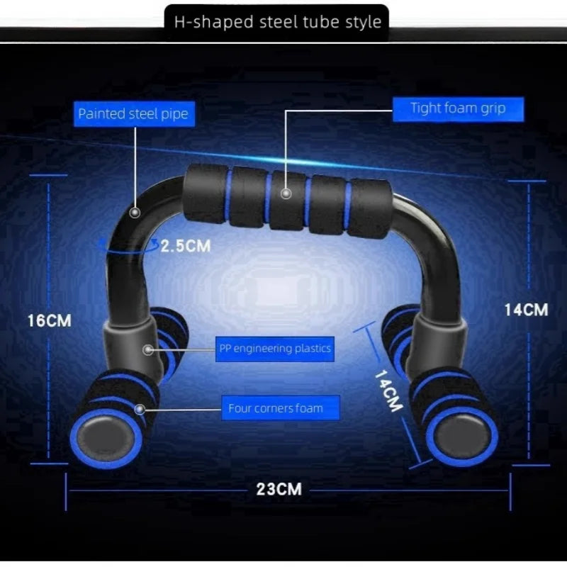 Anti slip push up H-shaped support bar  home fitness power frame  gym handle  push up bar  arm and chest muscle training
