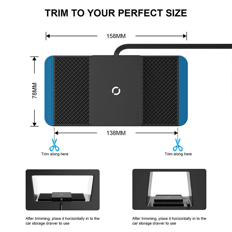 Magnetic Wireless Car Charger 15W Charging Pad Charger Wireless Charger Car Non-Slip Type C For iPhone 17 16 15 14 Pro Xiaomi 17