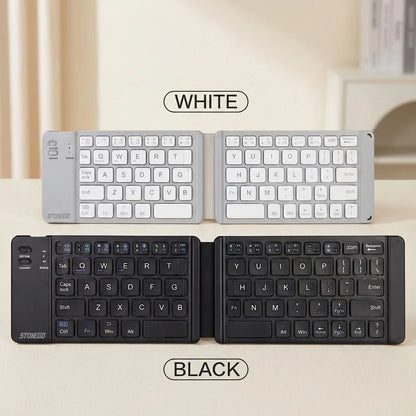 Foldable Bluetooth Keyboard Portable Wireless Rechargeable Ultra Slim Silent Key Board for Mobile Phone Accessories