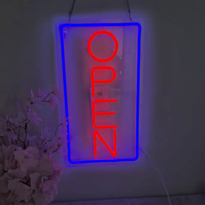 LED Open Neon Sign  USB Bright Neon Light Sign for Business Switch Cloud Stores Restaurants Offices Shops Storefronts Decor Gift