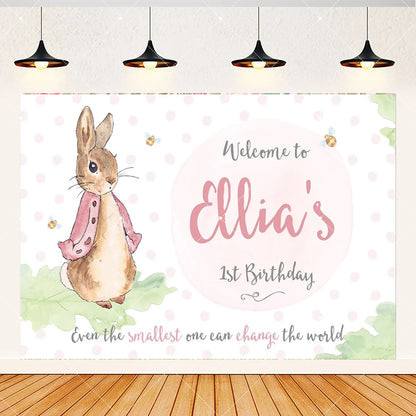 Spring Rabbit Background Kids Birthday Party Baby Shower Decor Rabbit Peter and His Animal Friends Vegetable Garden Photo Props
