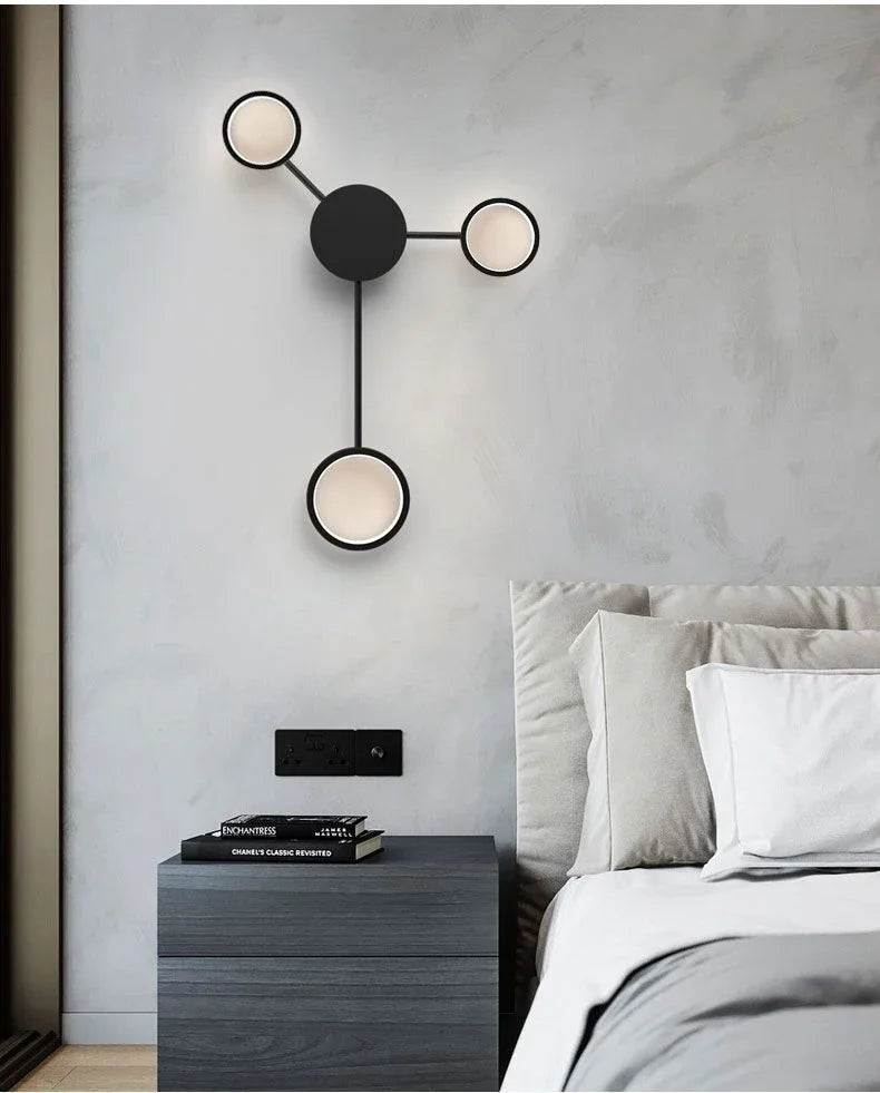 Nordic Modern Wall Lamp Led Minimalist Wall Light  Living Room Bedroom Staircase Light Home Decoration Bedside Wall Sconce Lamps