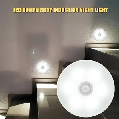 HOMEFISH Motion Sensor LED Night Light USB Rechargeable Wireless Closet Lamp for Kitchen Cabinet Wardrobe Staircase