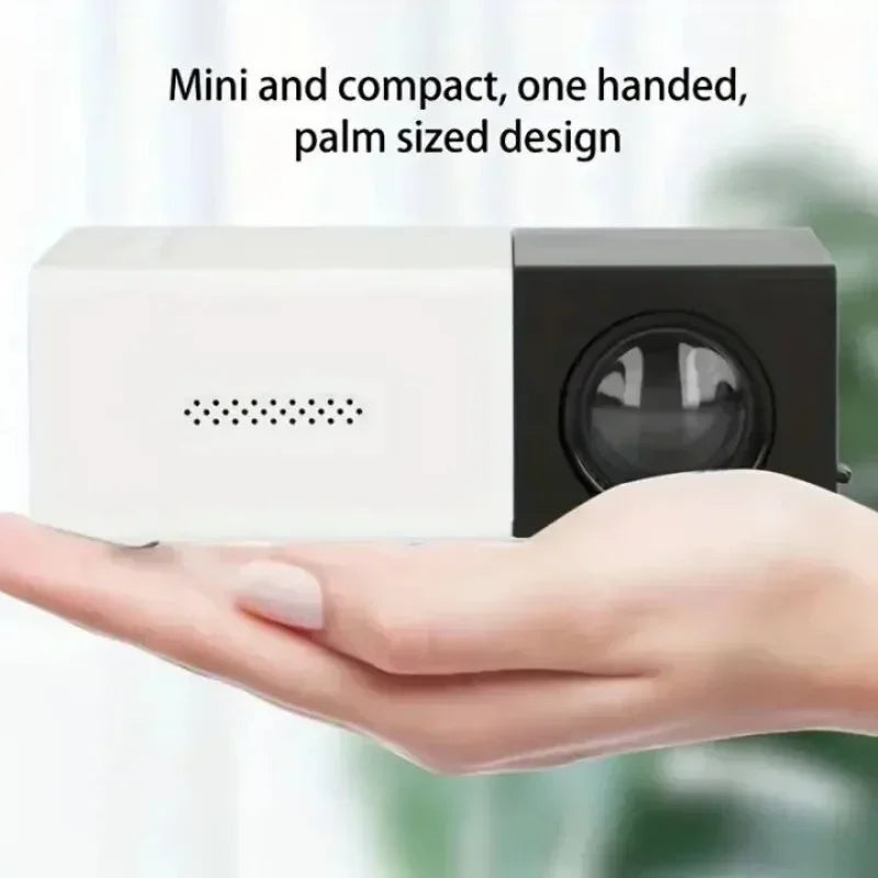 Portable Mini Projector with Full HD 1080P Support -Includes Remote Control, USB-Powered, Ideal for Smartphones, and USB Devices