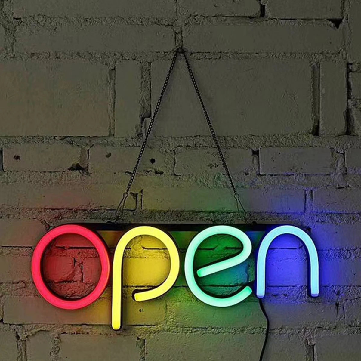 Business Sign Open Neon Sign LED Night Light Hanging Window Shop Cafe Bar Restaurant Decoration Personalized Neon Lamp Gifts