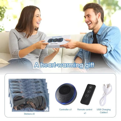 EMS Neck Massager Electric Cervical Vertebra Massage Patch for Muscle Pain Relief & Shoulder Relaxation Portable Neck Stretcher