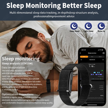 2026 Fitness Tracker Smart Bracelet Pedometer No Screen Breathable Sport Wristband Call Reminder Heart Rate Monitor Smartwatch